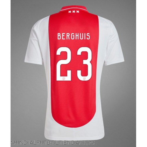 Camiseta Ajax Steven Berghuis #23 Primera Equipación Replica 2024-25 mangas cortas